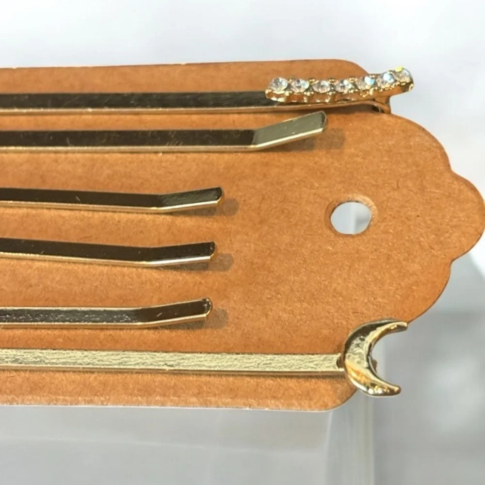 Serefina Gold Toned and Rhinestone Hair Pins NWOT